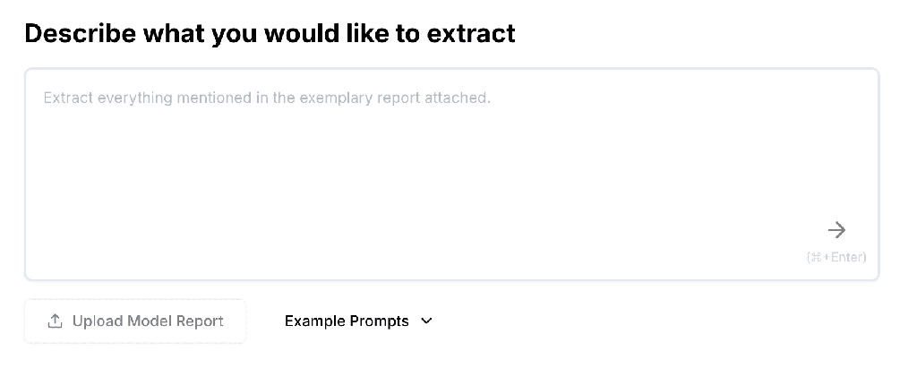 Describe what you would like to extract