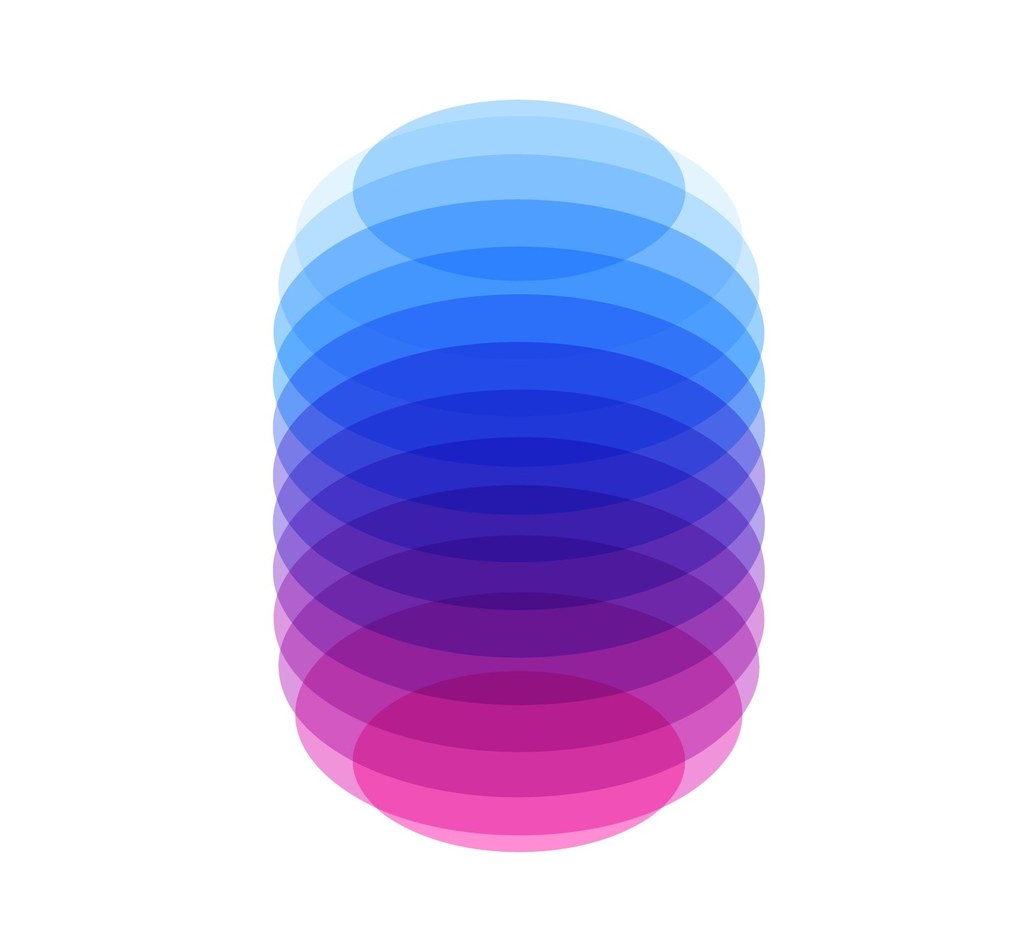 Abstract blue and pink layered illustration