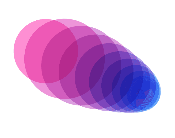 Abstract pink and blue circles illustration