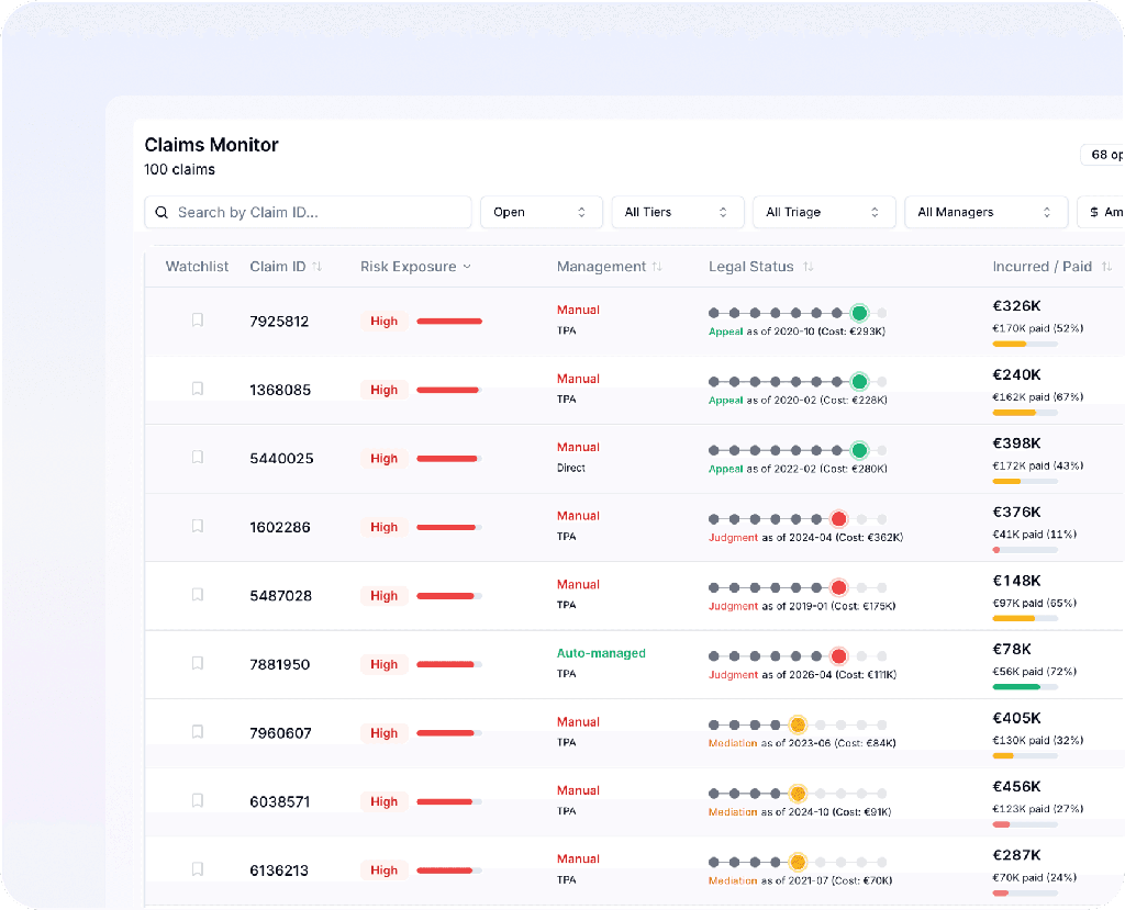 Claims Monitor in Parsewise