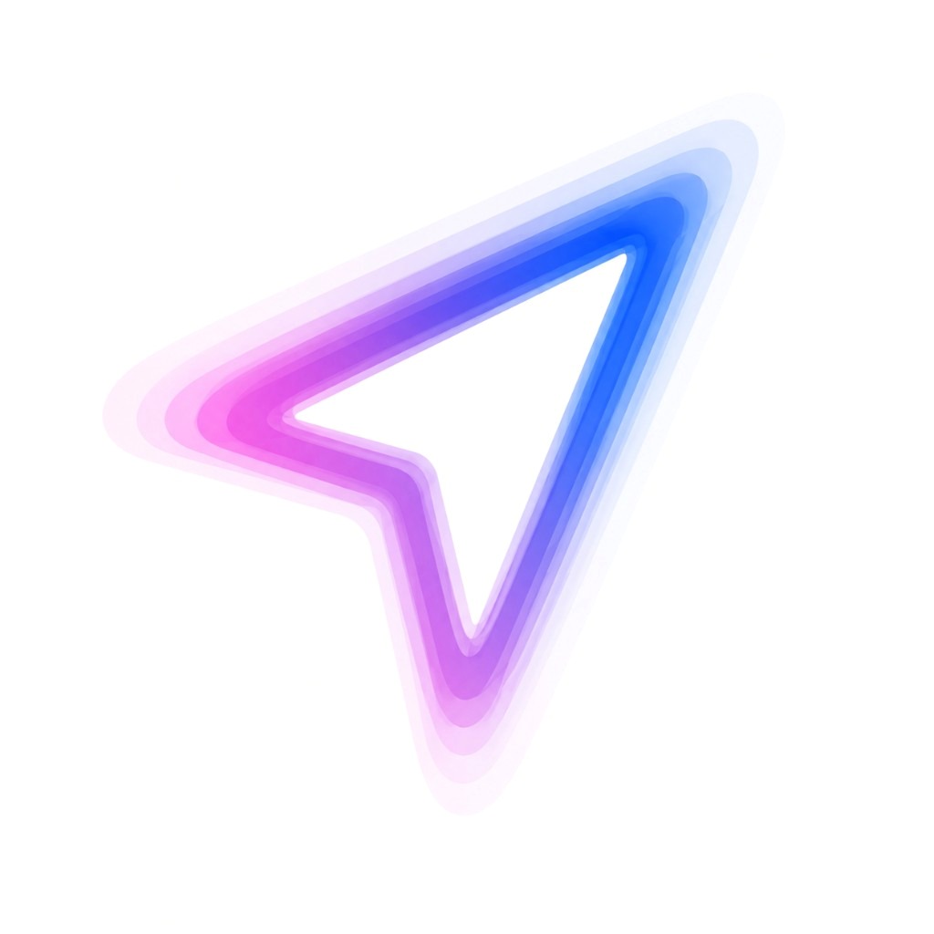 Abstract blue and pink layered arrow illustration